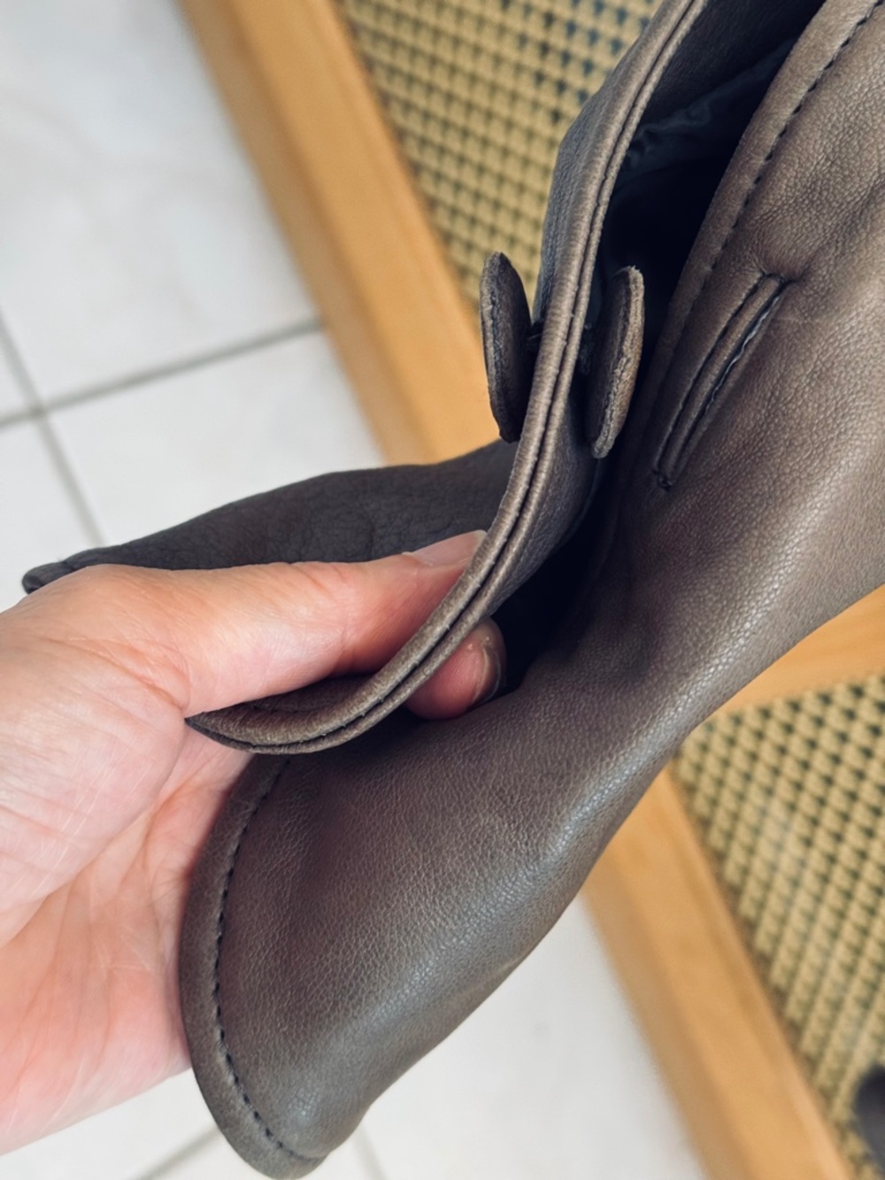 New Mackage Leather Jacket Colour is listed as Oatmeal on tag M - Picture 12 of 13